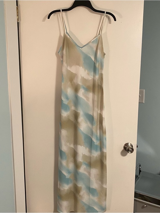 Forever 21 Dresses & Skirts - Forever 21 Slip Satin Maxi Dress Fairy Mermaid Blue Coastal Ethereal Womens M